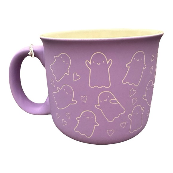 NWT Sunday Morning Purple Ghost Soft Touch Mug NEW - Picture 2 of 6